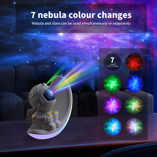 🌙 AceGamer Astronaut Galaxy Projector Night Light