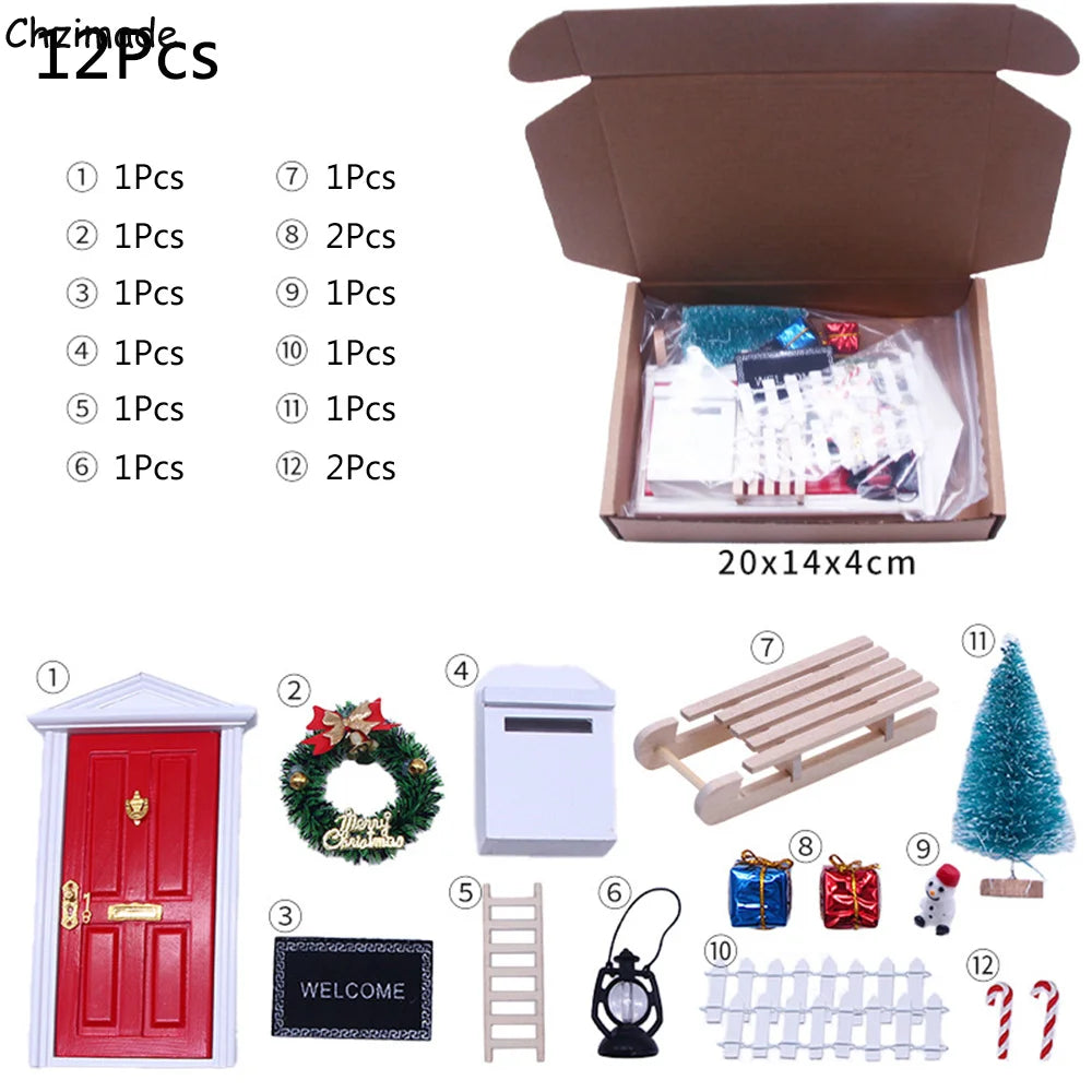 🎄 Ensemble de Décor Miniature de Maison de Noël